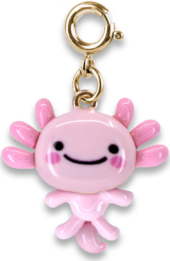 Gold Swivel Axolotl Charm