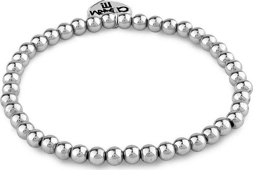 4mm Silver Bead Bracelet