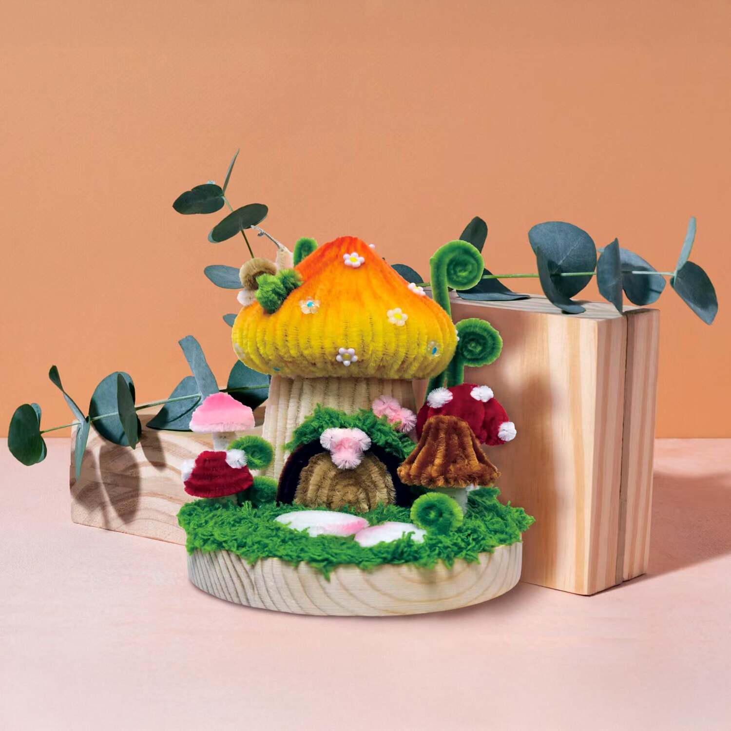 Mushroom House - Chenille Craft Kit