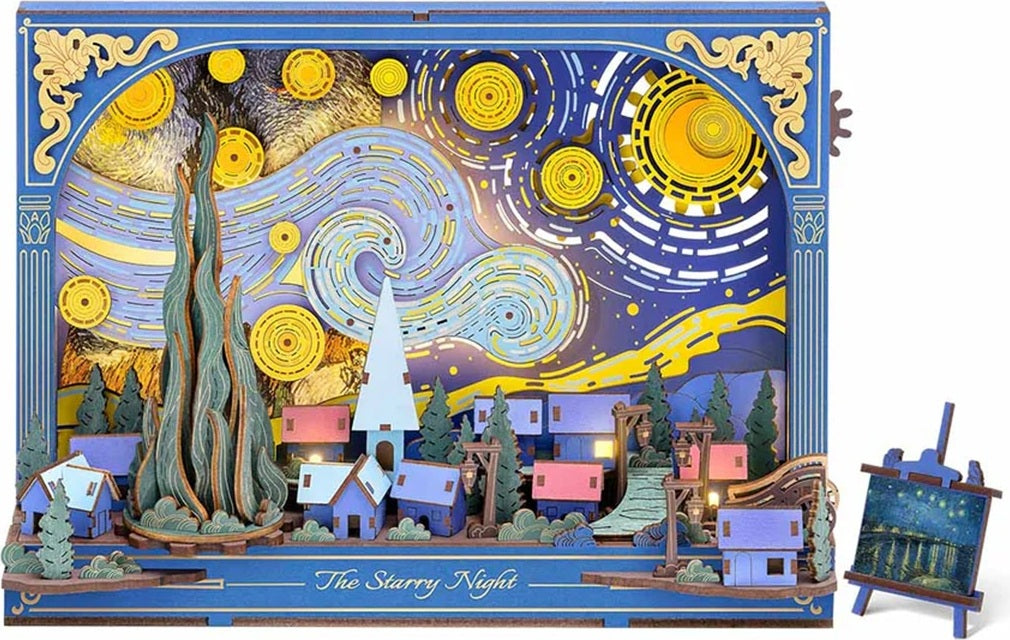 The Starry Night Wall Art 3D Wooden Puzzle