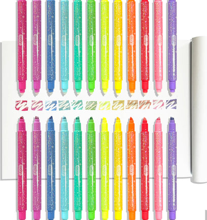 Make No Mistake! Sparkle Glittery Erasable Markers - Set of 12