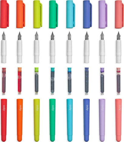 Color Write Fountain Pens 8pk