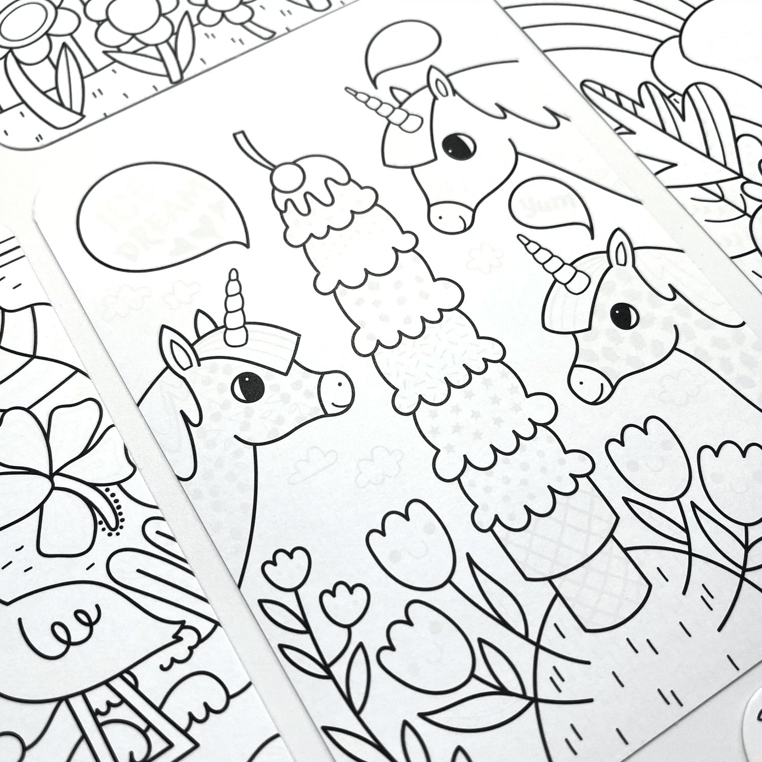 Undercover Art Hidden Pattern Coloring Activity Art Cards - Unicorn Friends