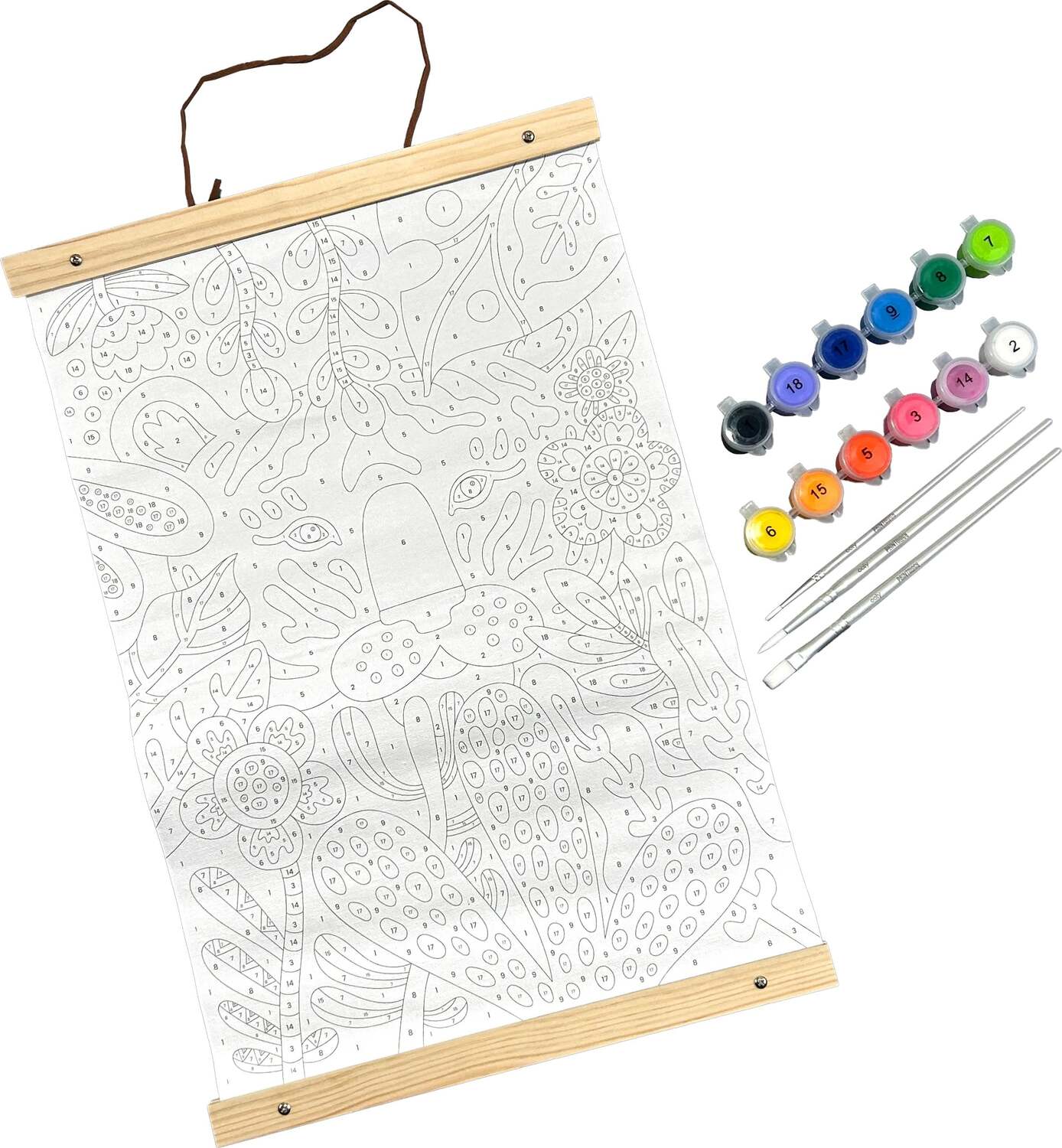 Paintology Paint-By-Number Canvas Kit - Tiger Eyes