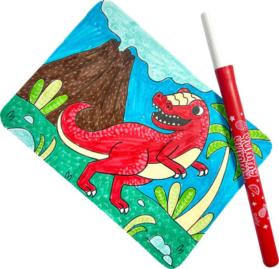 Undercover Art Hidden Pattern Coloring Activity Art Cards - Dino Tales