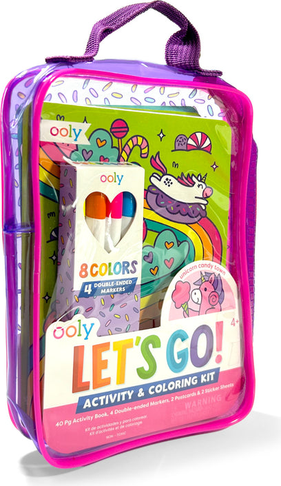 Let's Go! Activity & Coloring Kit - Unicorn Candy Town