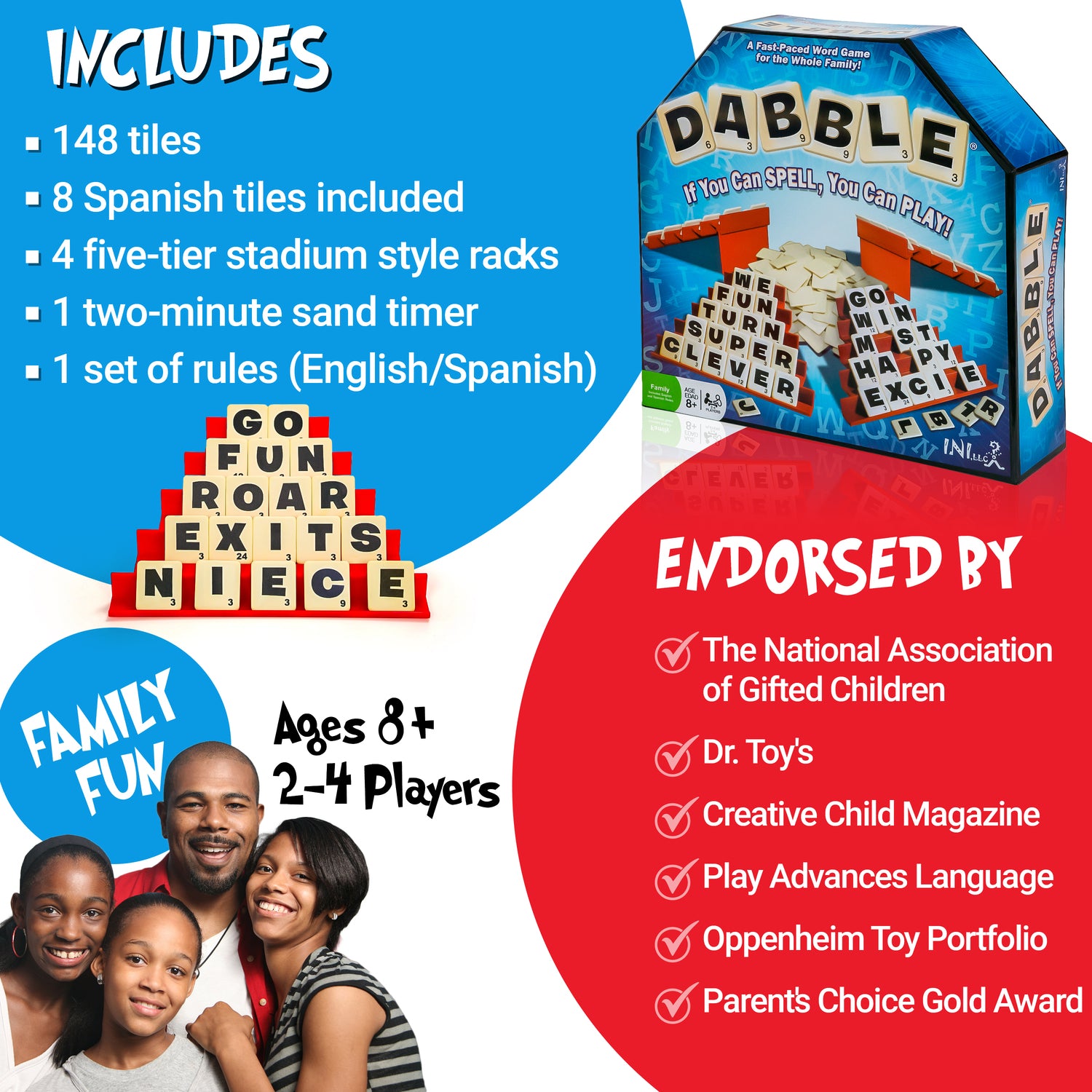 Dabble: Fast Thinking Word Game, Ages 8 And Above