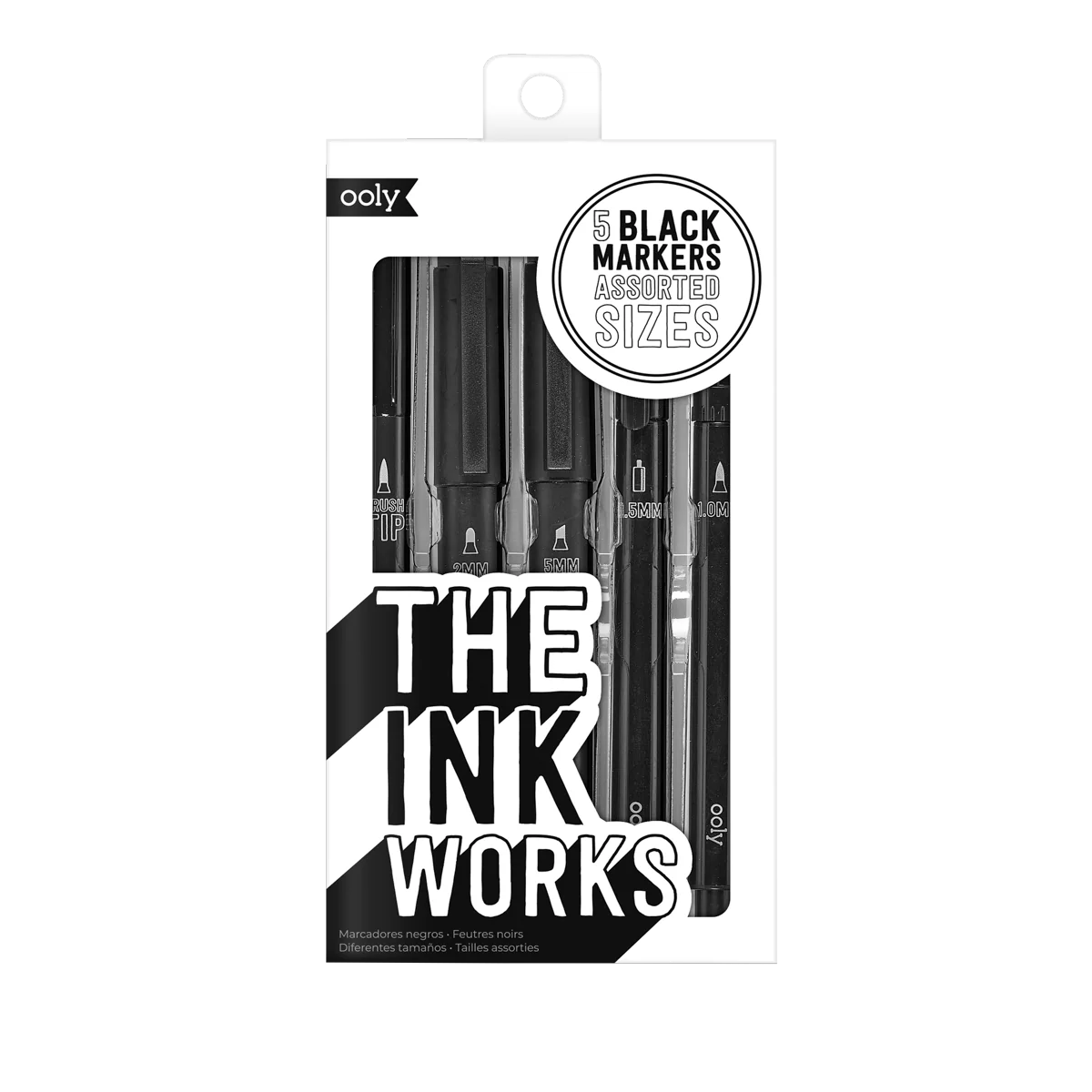 The Ink Works - Set of 5 Assorted Black Markers