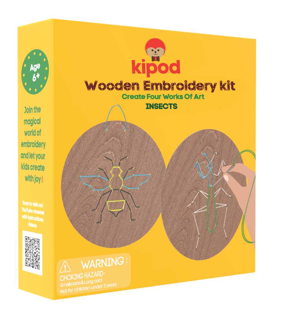 Wood Embroidery Kit - Insects