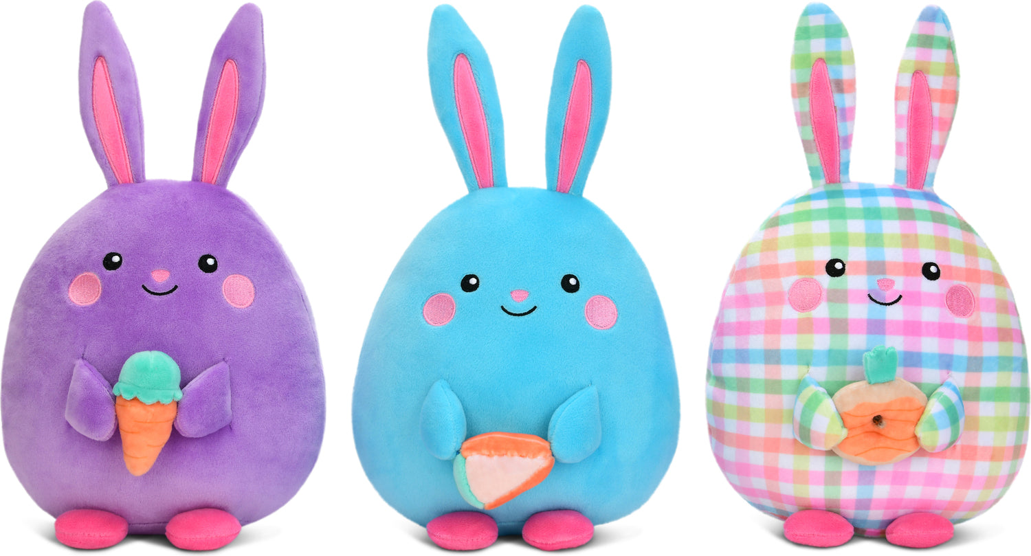 Gingham Bunnies Set Of 3