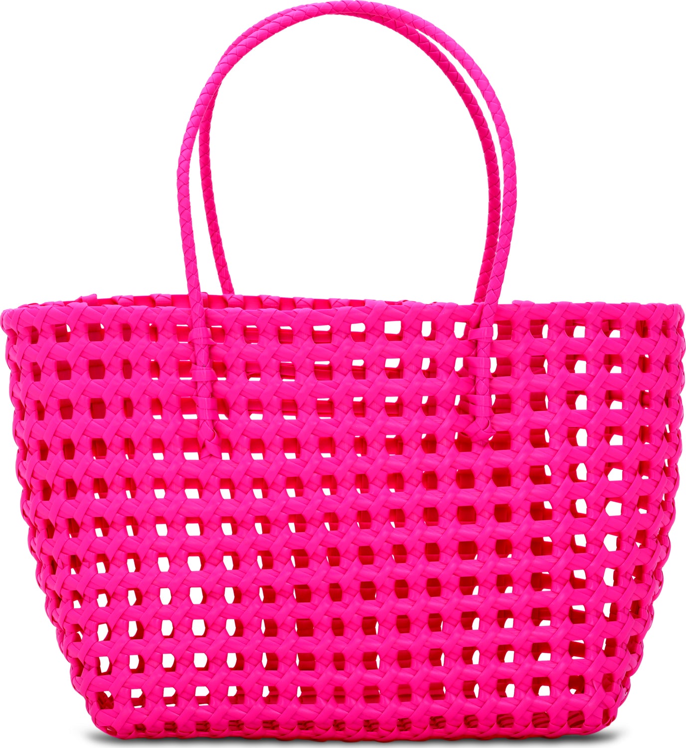 Large Pink Weave Tote