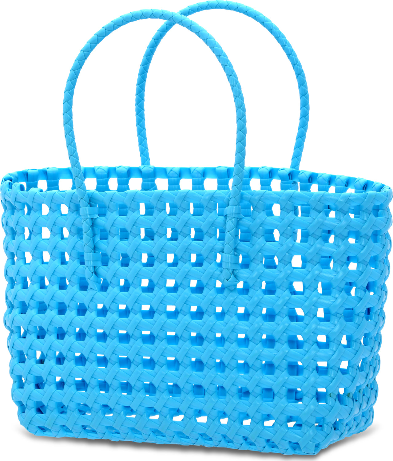 Small Blue Woven Tote