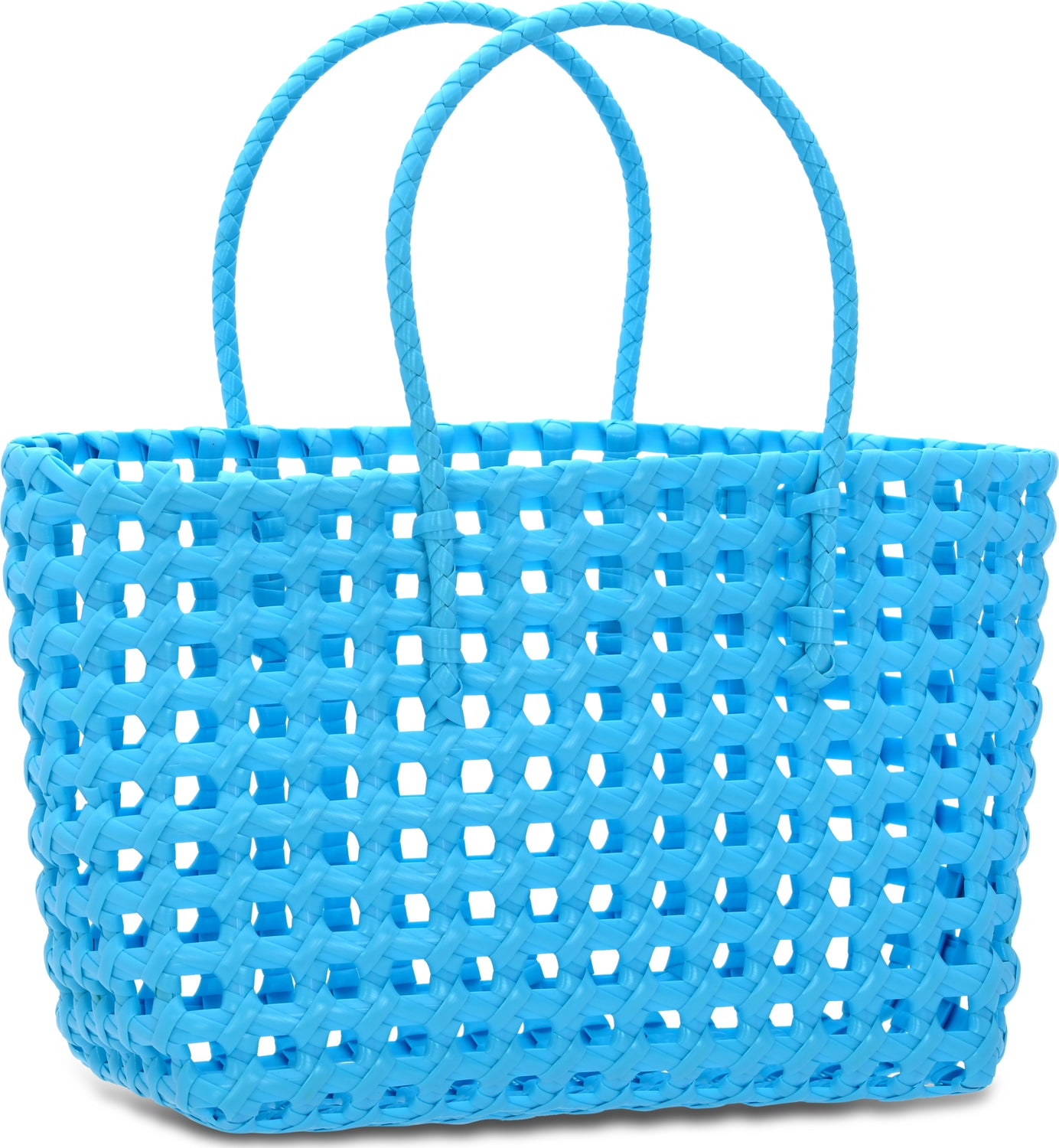 Small Blue Woven Tote