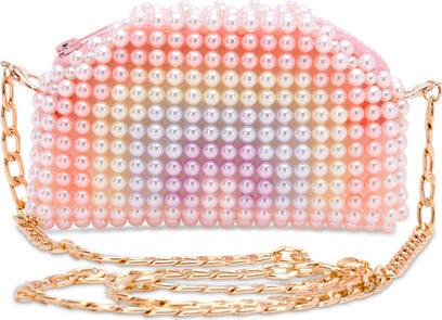 Rainbow Beaded Crossbody Bag