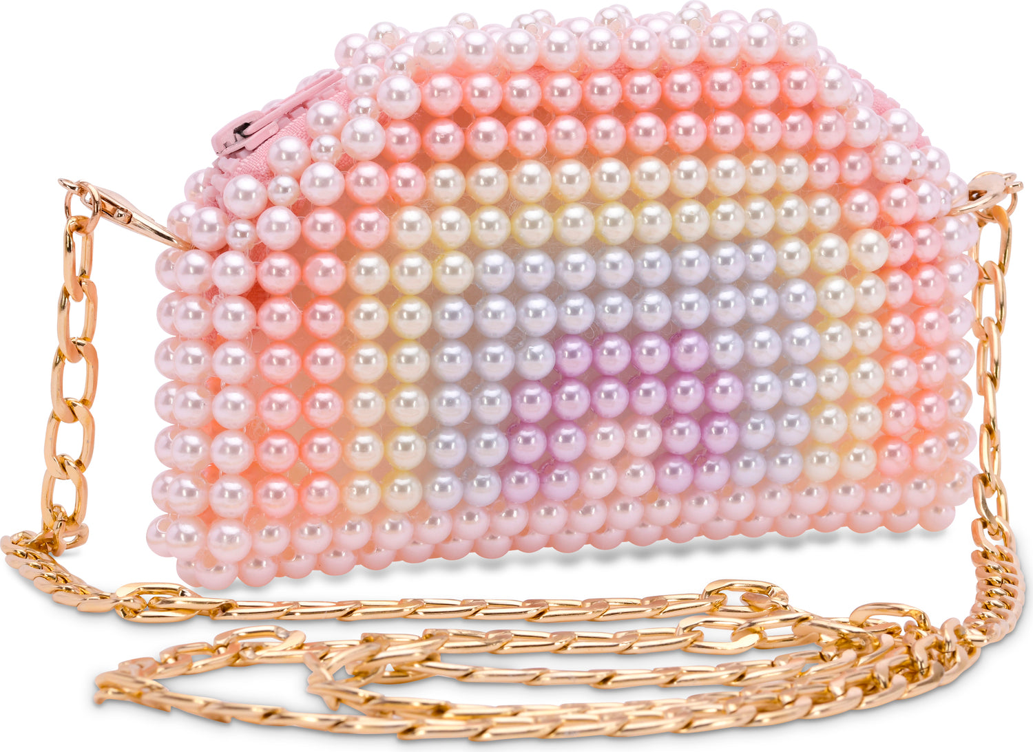 Rainbow Beaded Crossbody Bag