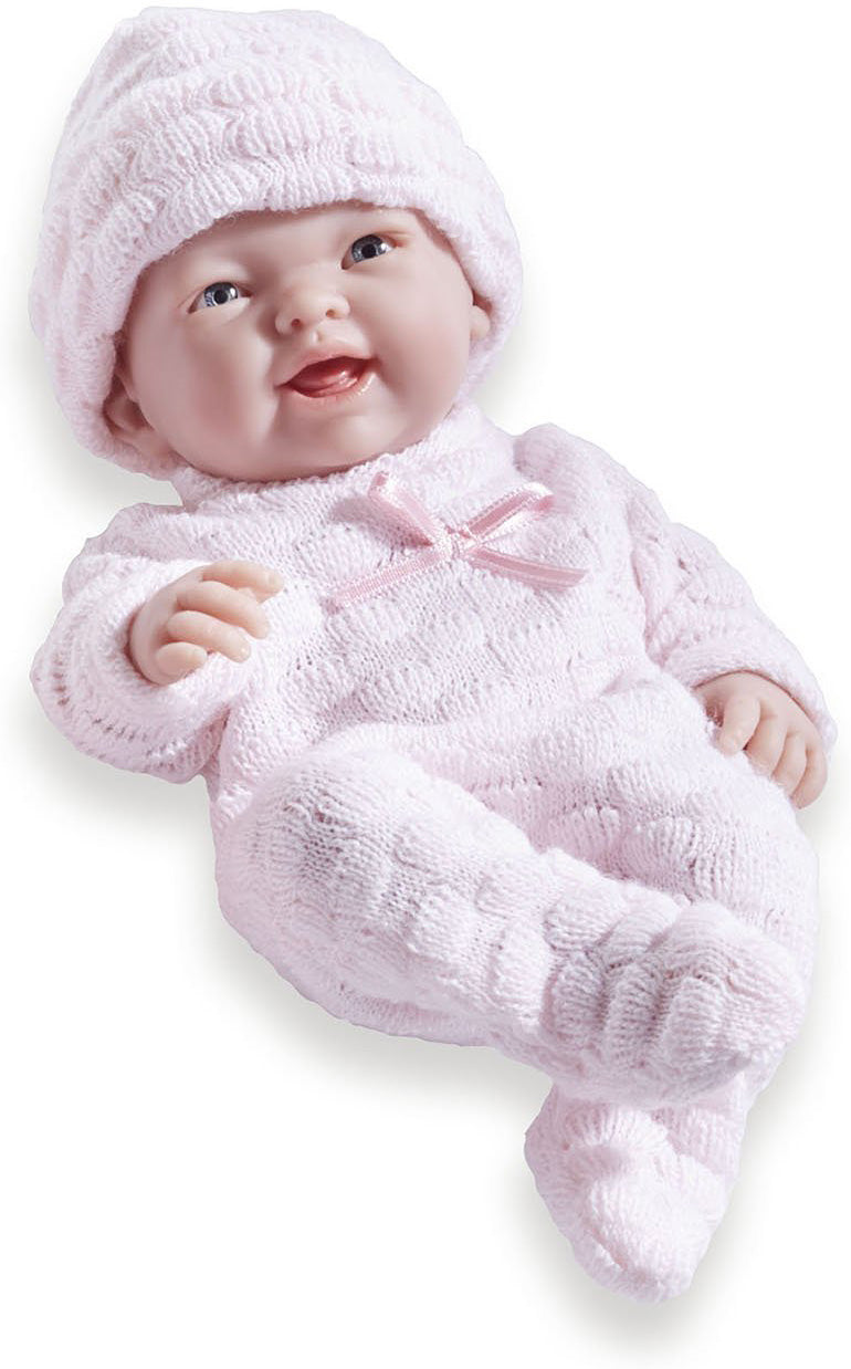 Mini La Newborn Boutique - Realistic 9.5" Anatomically Correct Real Girl Baby Doll dressed in PINK - All VinylᅠOpen Mouth