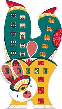 Braided Paper Strips Funny Animals