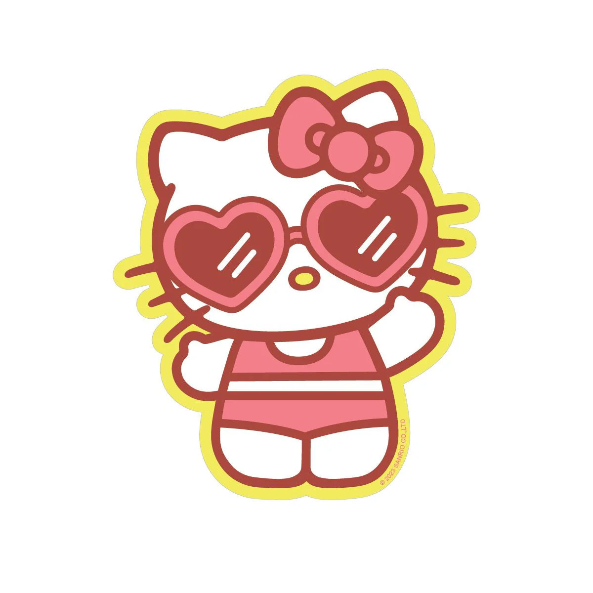 Hello Kitty Sunbathing Vinyl Sticker