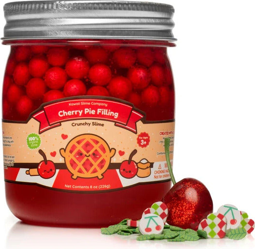 Cherry Pie Filling Jelly Cube Slime