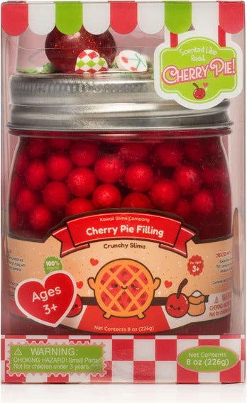 Cherry Pie Filling Jelly Cube Slime