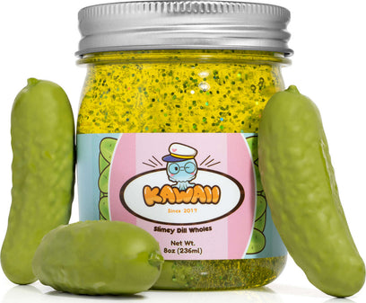 Shimmery Pickle Clear Slime