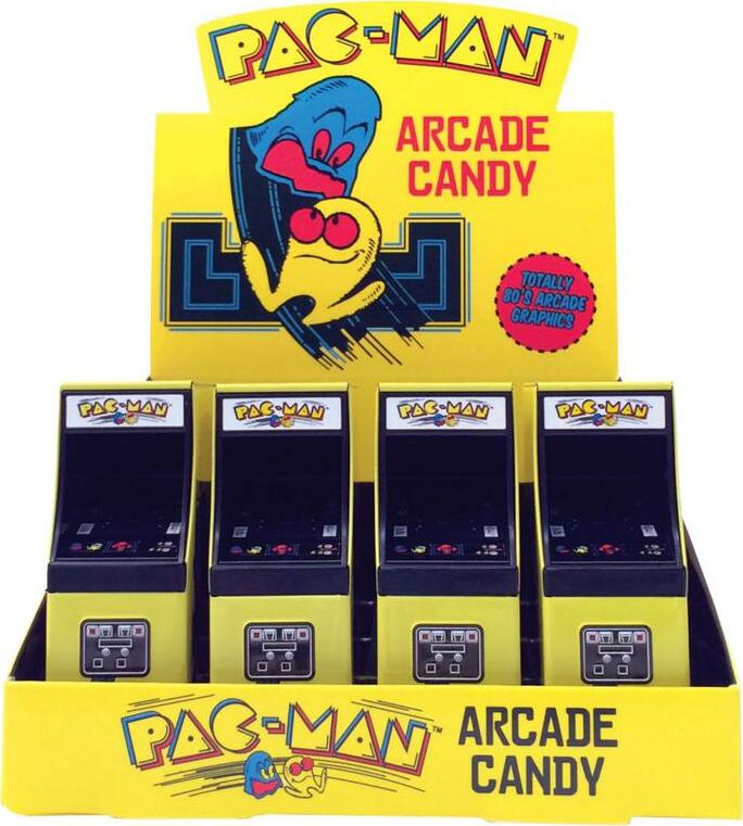 Pac-Man Shaped Candy in 80s Arcade Collectible Tin