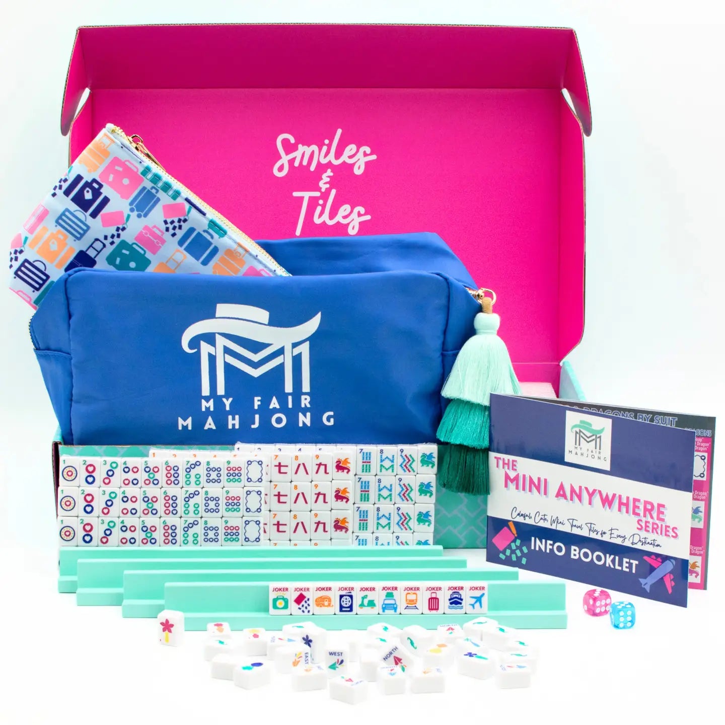 Mini Travel Mahjong - White