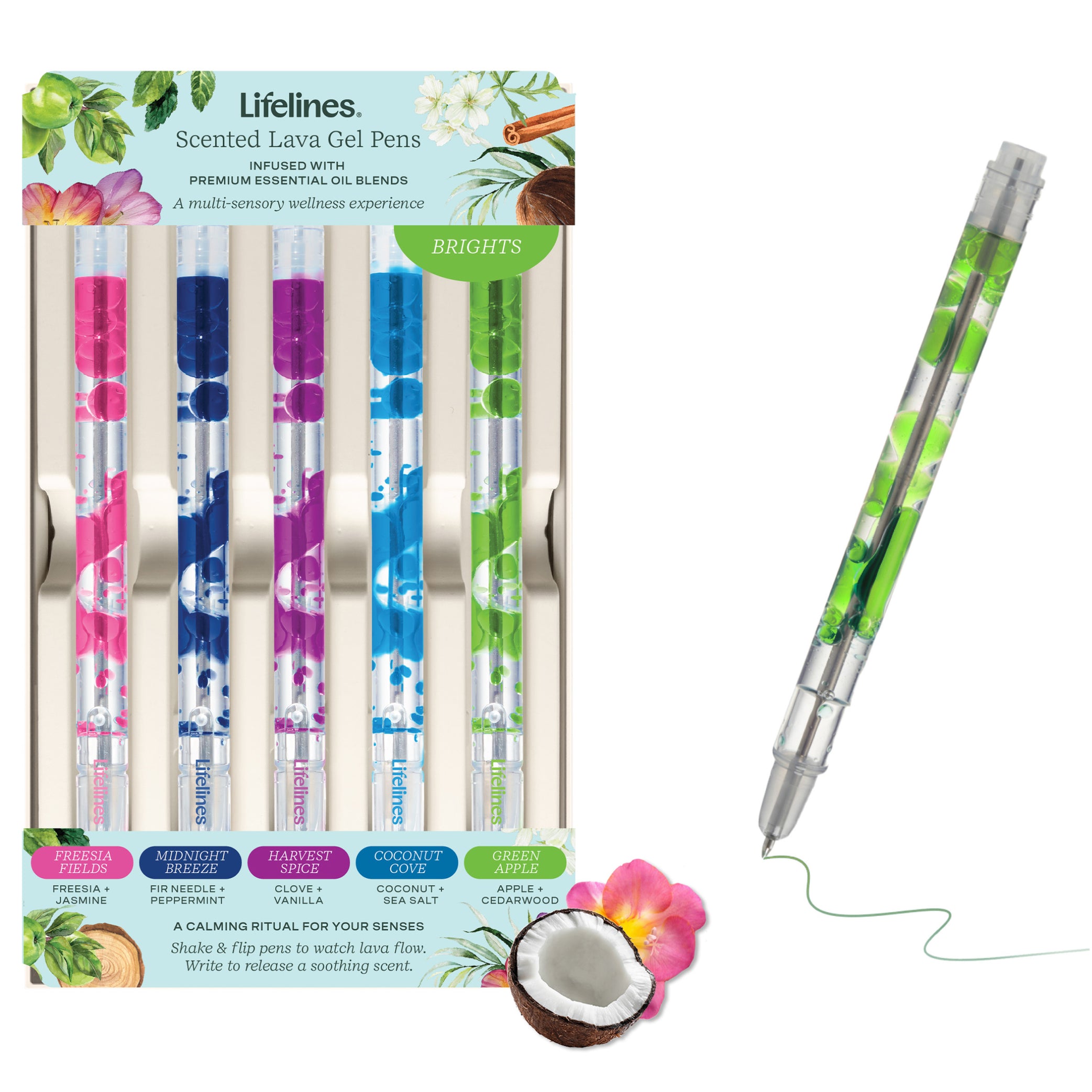 Lifelines Scented Lava Pens 5 pk - Brights