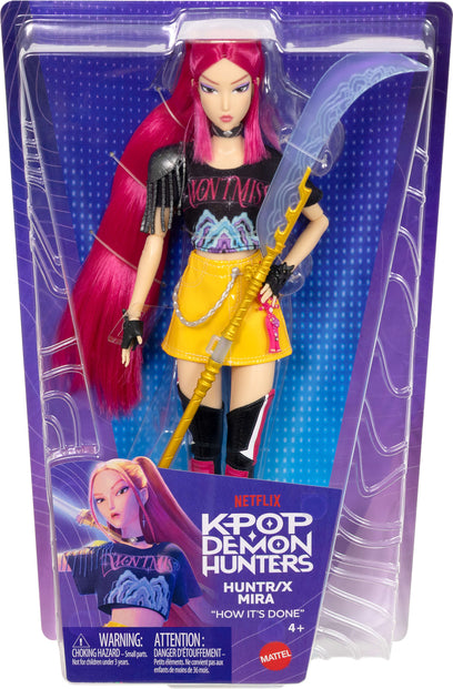 Mattel KPop Demon Hunters HUNTR/X Mira Fashion Doll in Removable Look with Themed Movie Accessories