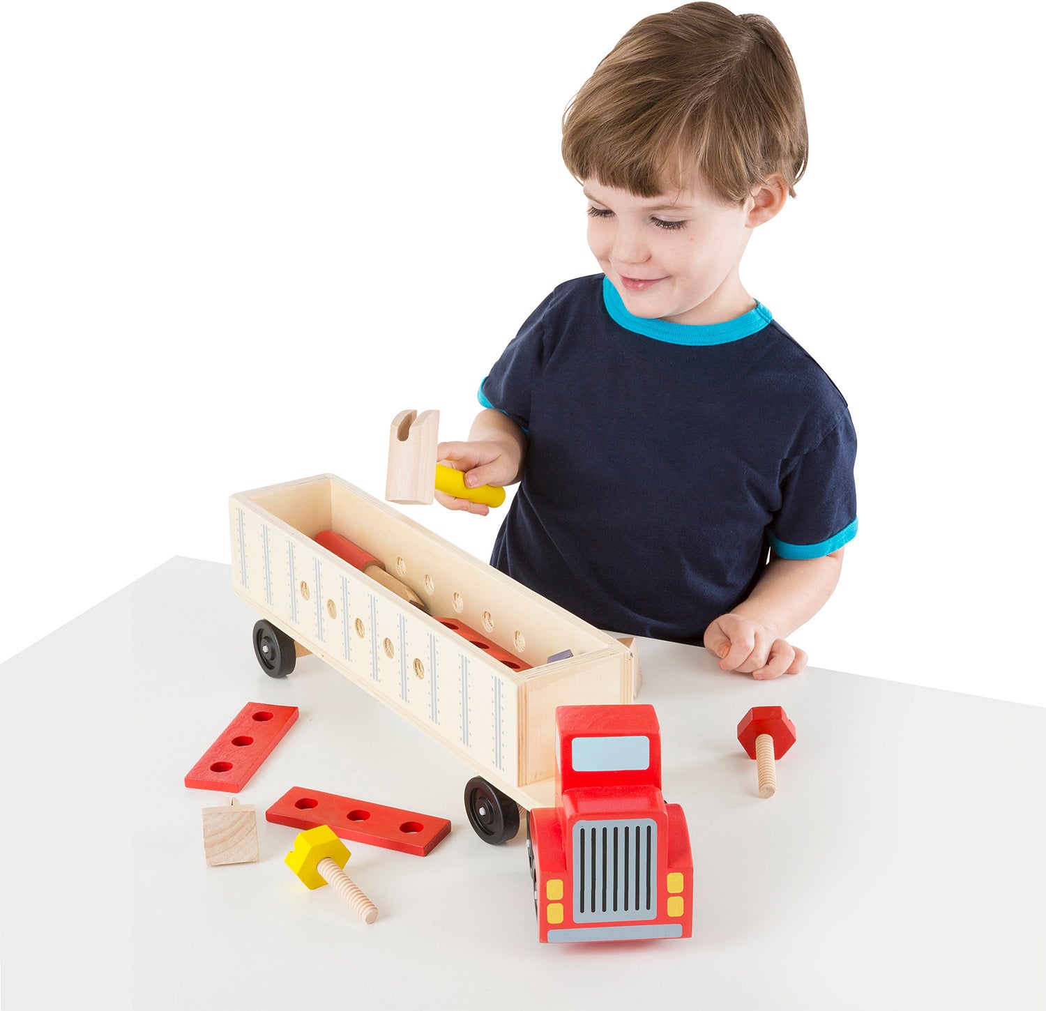 Big Rig Building Truck Wooden Play Set