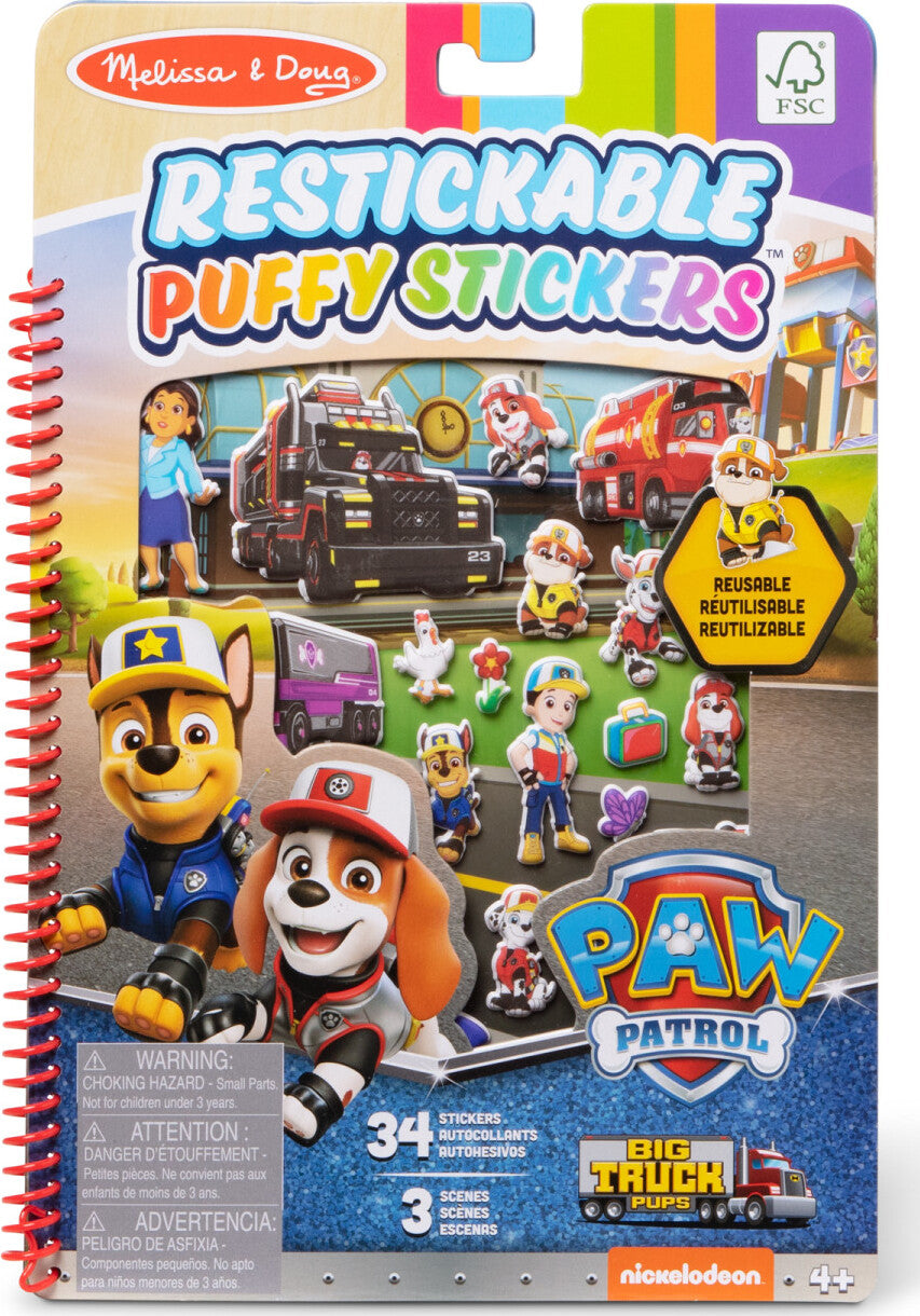 Paw Patrol Puffy Stickers - Big Truck Pups