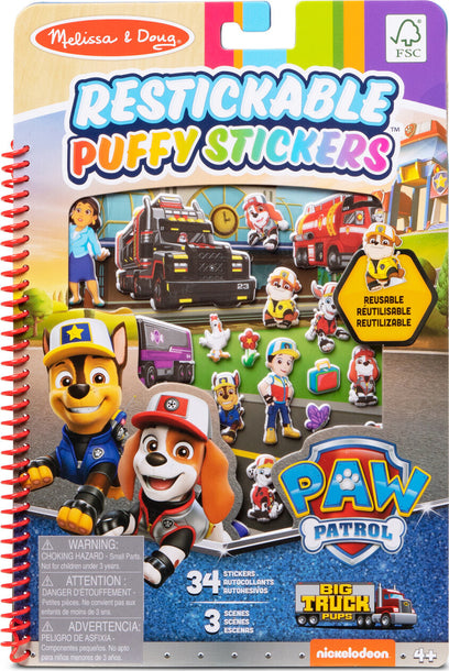 Paw Patrol Puffy Stickers - Big Truck Pups