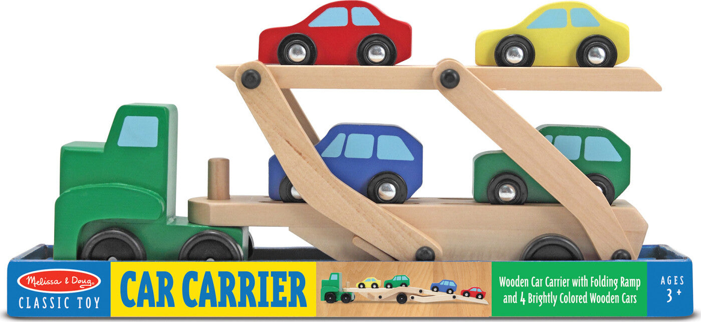 Car Carrier Truck & Cars Wooden Toy Set