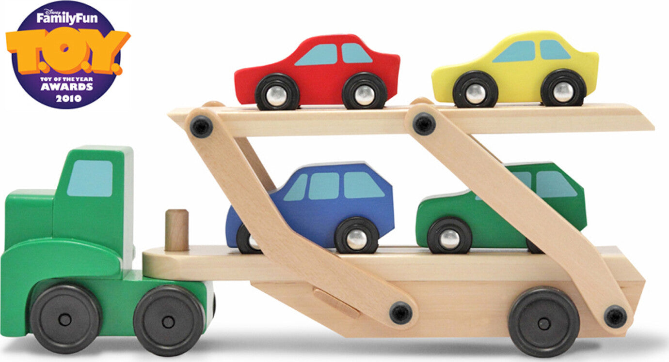 Car Carrier Truck & Cars Wooden Toy Set