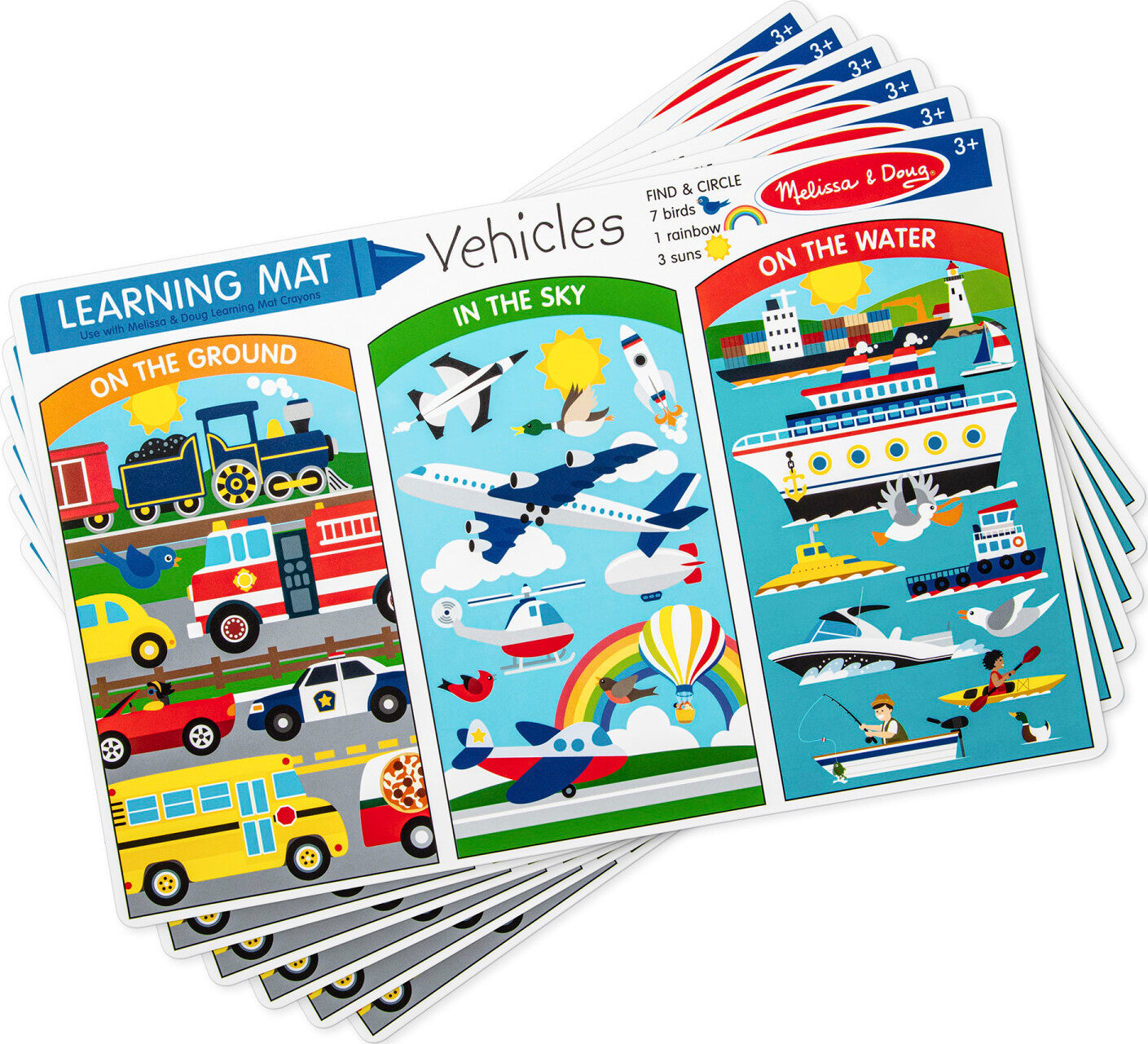 Vehicles Write-A-Mat (Bundle Of 6)