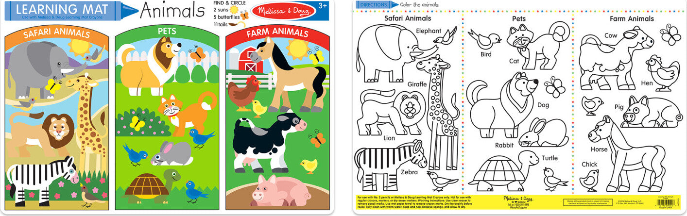 Animals Write-A-Mat (Bundle Of 6)