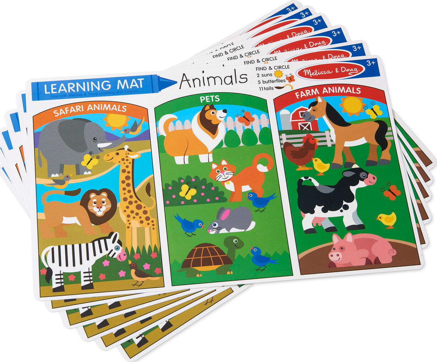 Animals Write-A-Mat (Bundle Of 6)