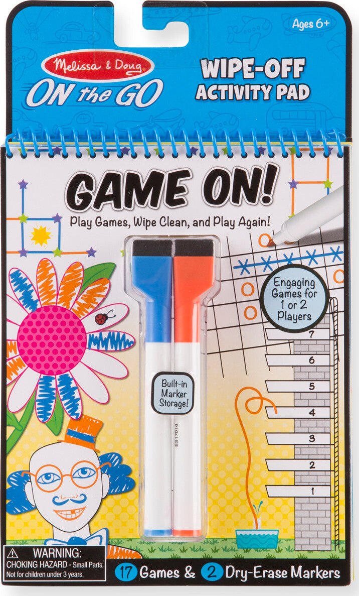 On the Go - Write-On / Wipe-Off Activity Games Pad