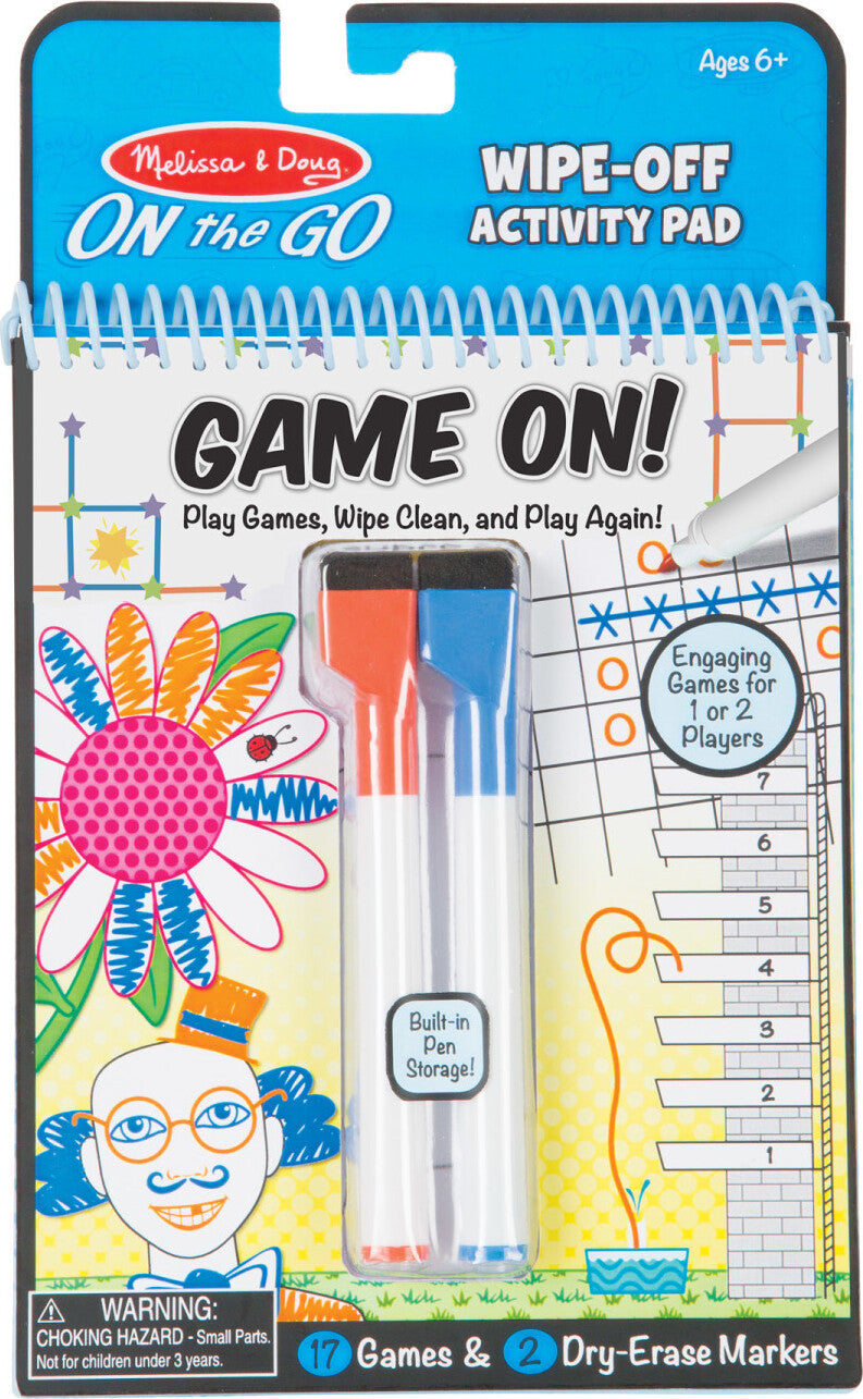 On the Go - Write-On / Wipe-Off Activity Games Pad