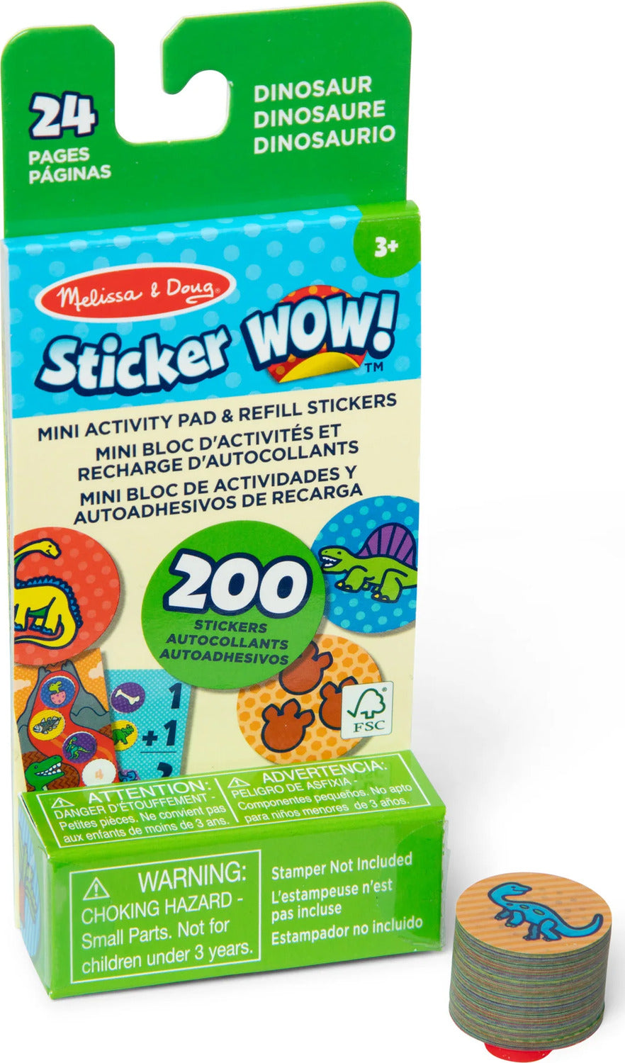 Sticker WOW! Mini Activity Pad and Refill Stickers - Dinosaur