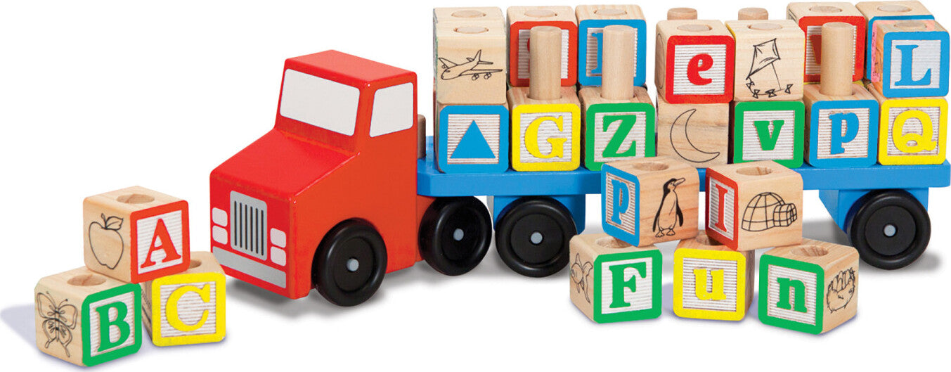 Alphabet Blocks Wooden Truck