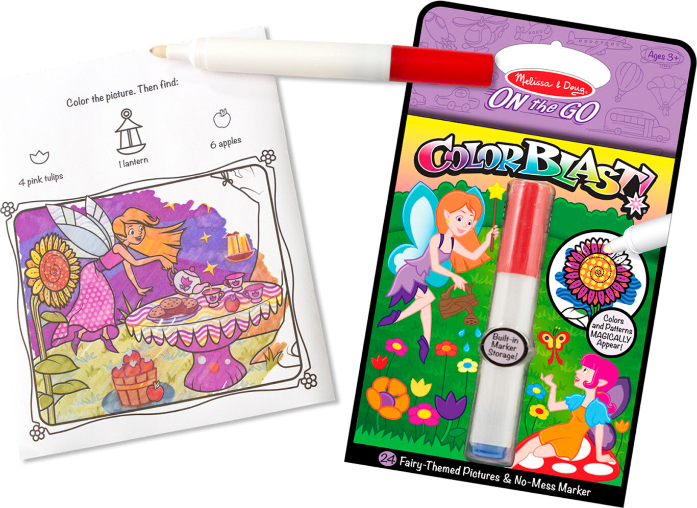 On the Go ColorBlast No-Mess Coloring Pad - Fairies