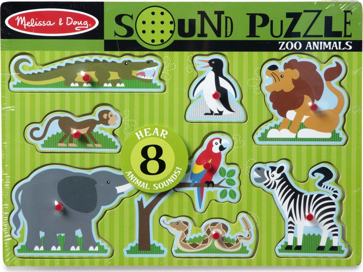 Zoo Animals Sound Puzzle - 8 Pieces