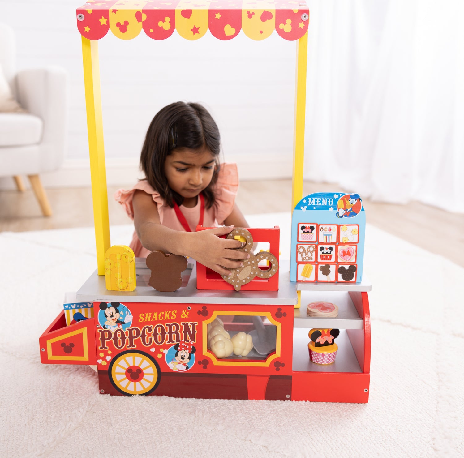 Disney Snacks and Popcorn Wooden Food Counter