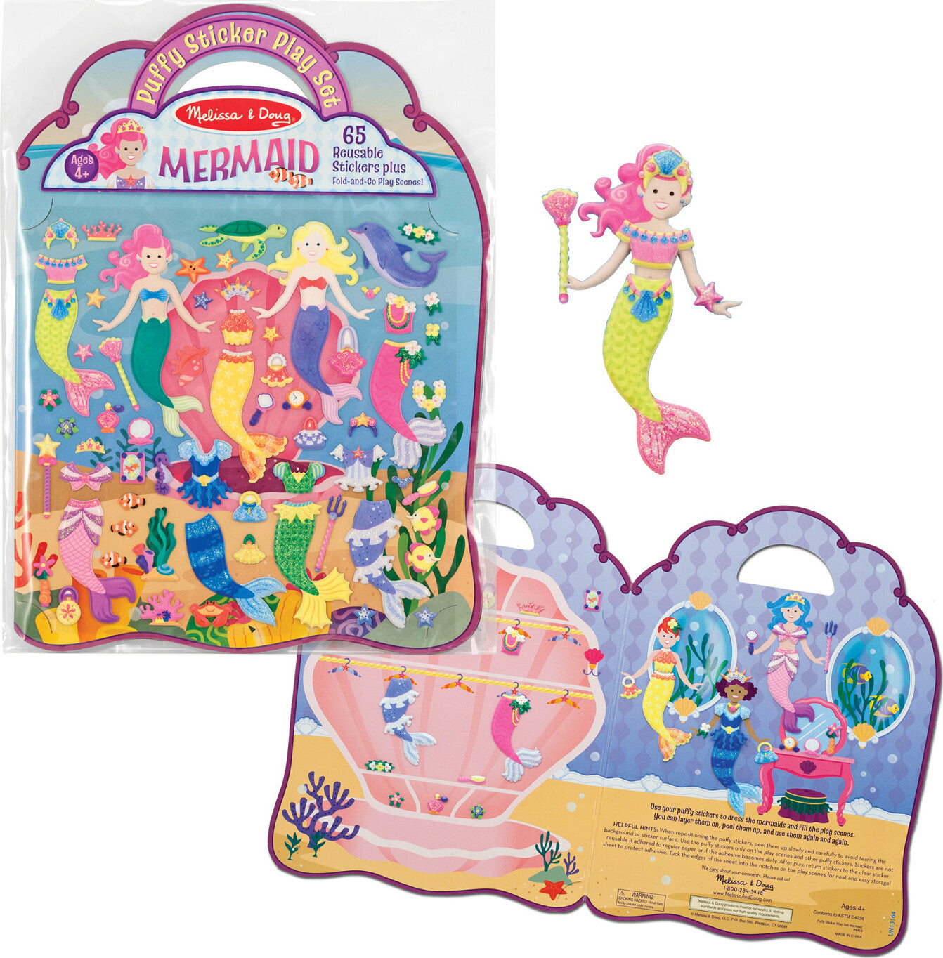 Puffy Sticker Play Set: Mermaid