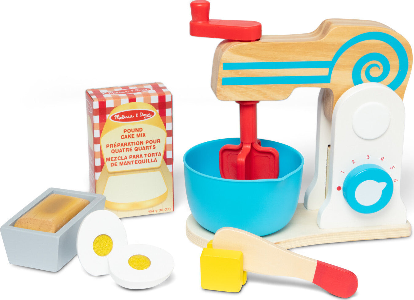 Wooden Make-a-Cake Mixer Set