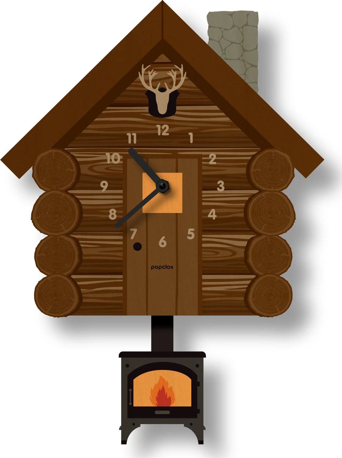 Pendulum Clock (log cabin)