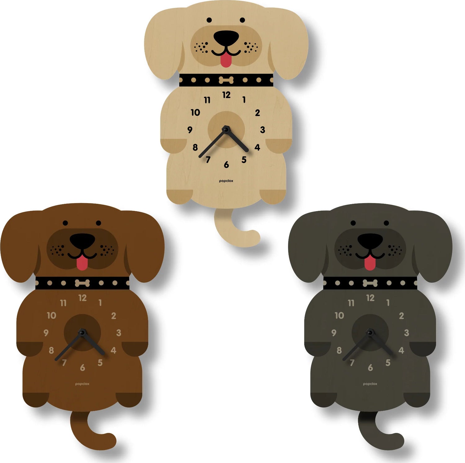 Pendulum Clock (puppy - assorted colors)