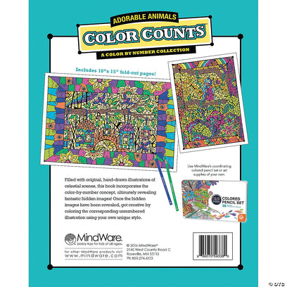 Color by Number: Color Counts: Adorable Animals