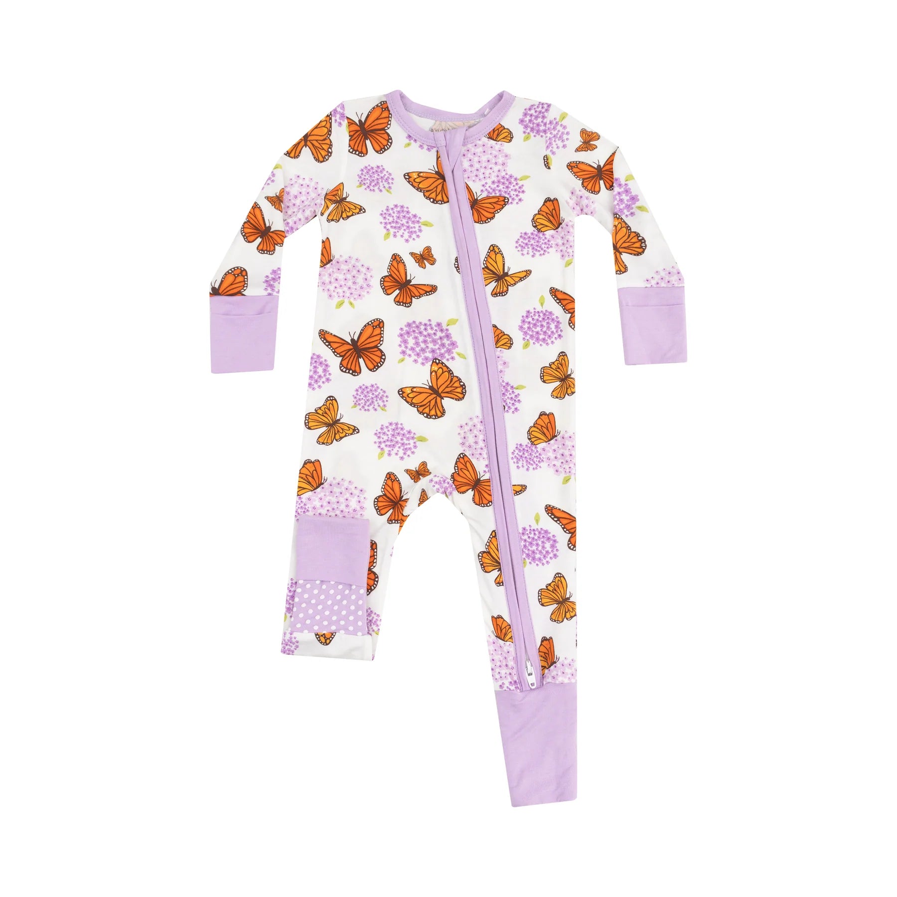 Monarch Butterflies & Milkweed Romper 0-3 month